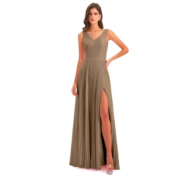 JJs House | Dresses | Jjhouse Bridesmaid Or Prom Dress Size Small Taupe |  Poshmark